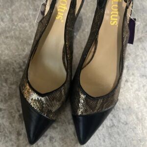 Black and Gold Women's Heels